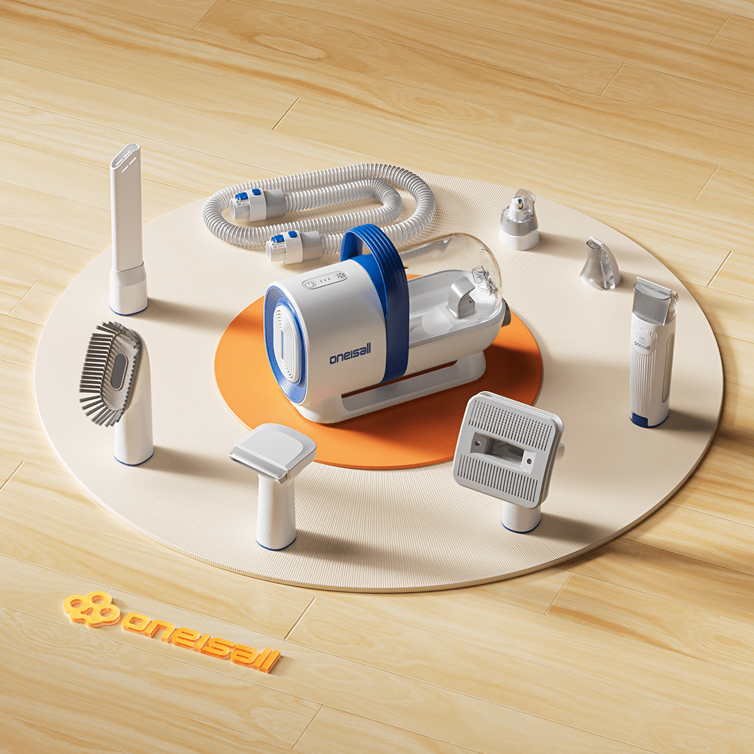 Oneisall LM2 7-in-1 Pet Grooming Vacuum Kit