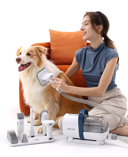 Oneisall LM2 Pet Grooming Vacuum Kit & 7L Pet Water Fountain Set