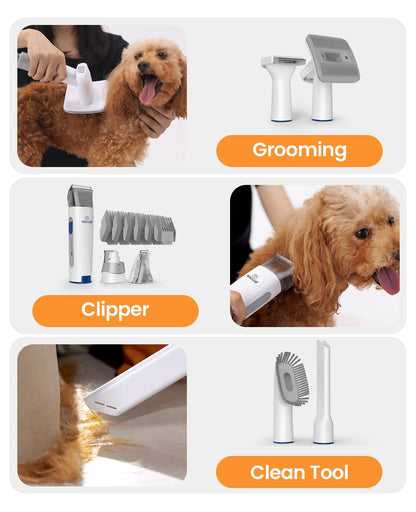 Oneisall LM2 Pet Grooming Vacuum Kit & 7L Pet Water Fountain Set