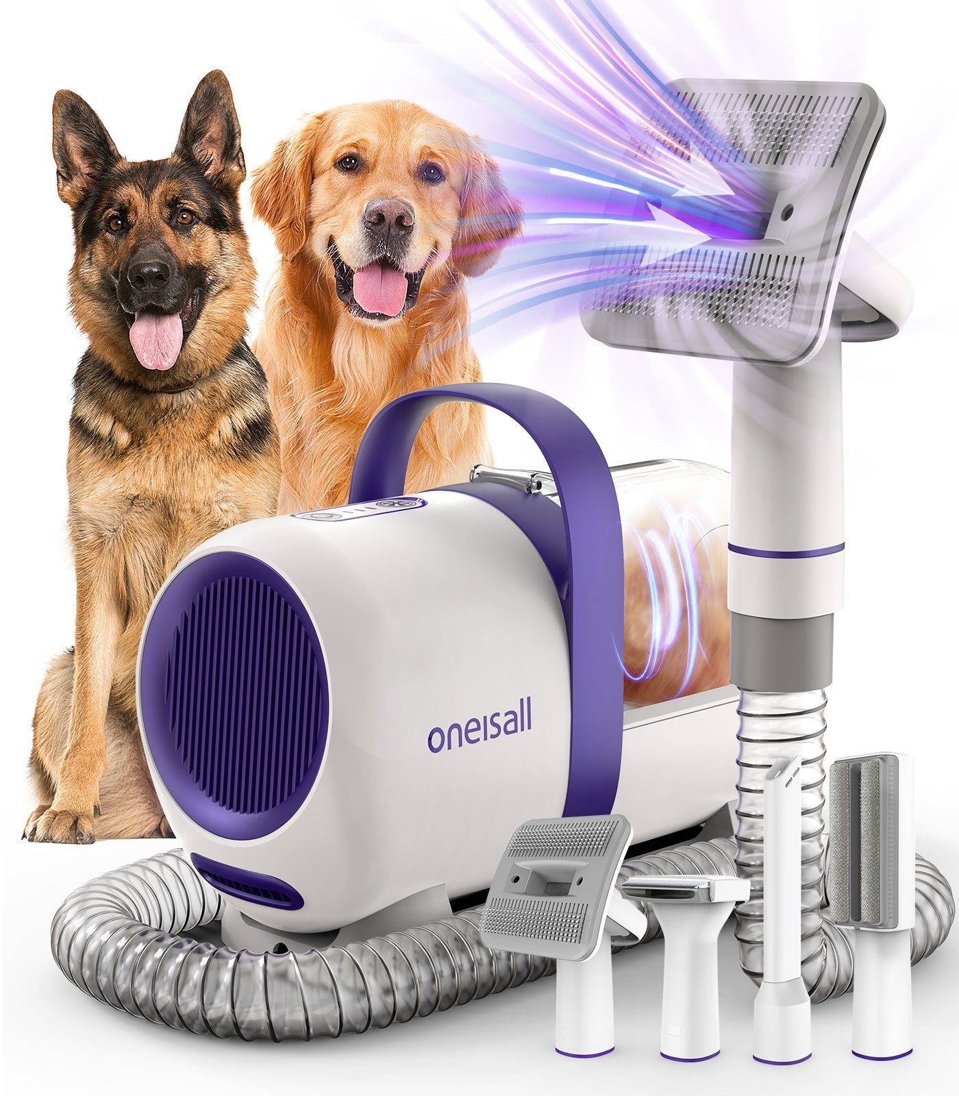 Oneisall LM5 4-in-1 Pet Grooming Vacuum Kit