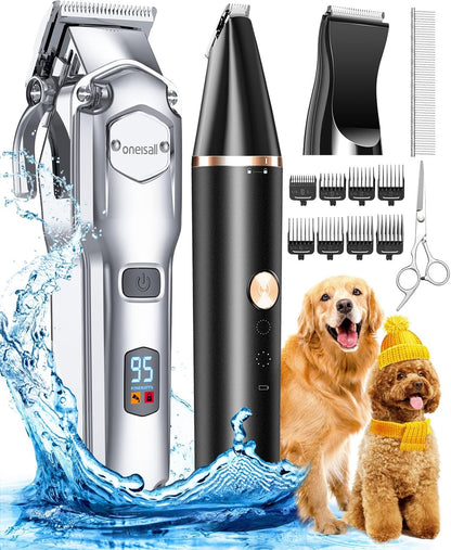 Oneisall 676+P20 Dog Clipper and Paw Trimmer 3-in-1 Set