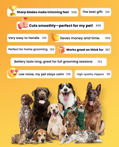 Oneisall RFC-676 Dog Clipper for Thick Coats