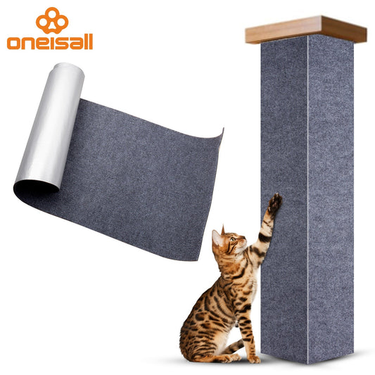 Oneisall Self-Adhesive Cat Scratching Mat, 200 cm x 40 cm, Cat Scratching Board Wall, Scratching Pads for Cats, Scratching Mat, Cat Sofa, Cat Wall, DIY Climbing Cat Scratcher