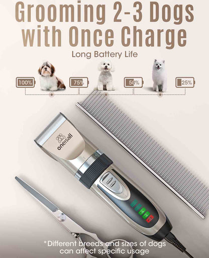 Oneisall X2 2 Speeds Dog Clipper & Dog Grooming Kit