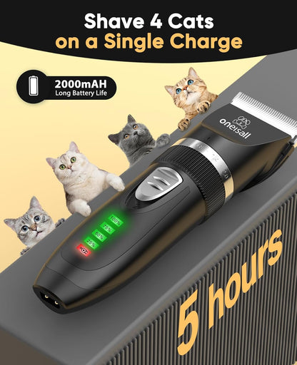 Oneisall X2 2 Speeds Cat Clippers for Matted Hair