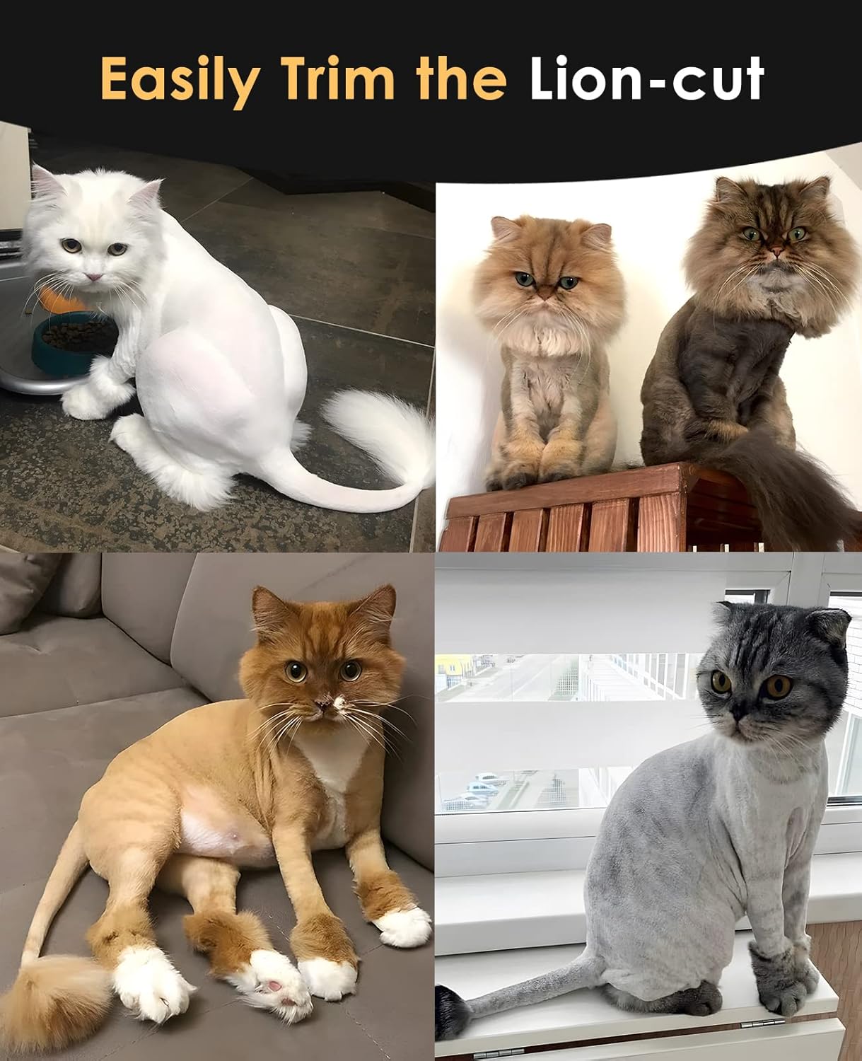 Oneisall X2 2 Speeds Cat Clippers for Matted Hair