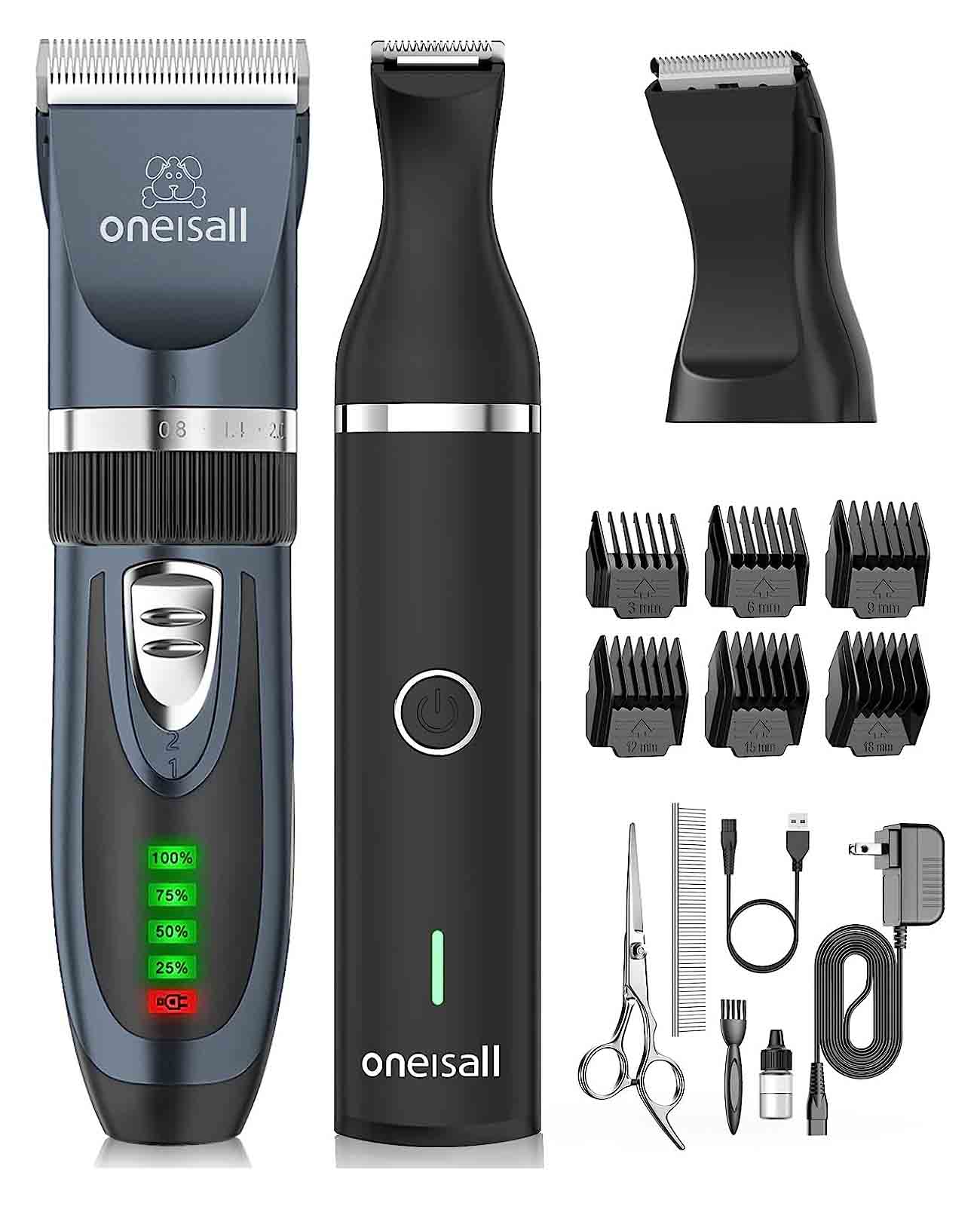 Oneisall X2&N5 3 in 1 Dog Clippers & Dog Paw Trimmer