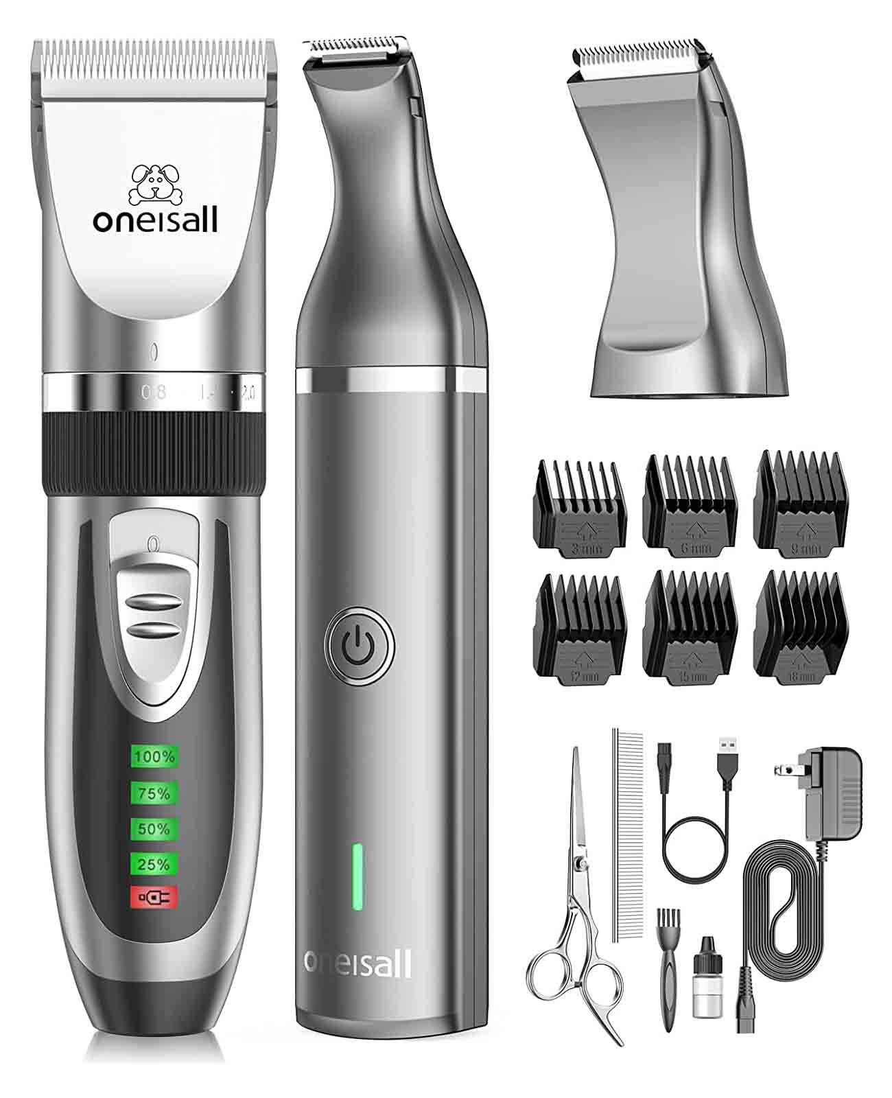 Oneisall X2&N5 3 in 1 Dog Clippers & Dog Paw Trimmer