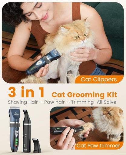 Oneisall X2&N5 3 in 1 Cat Clippers & Cat Paw Trimmer